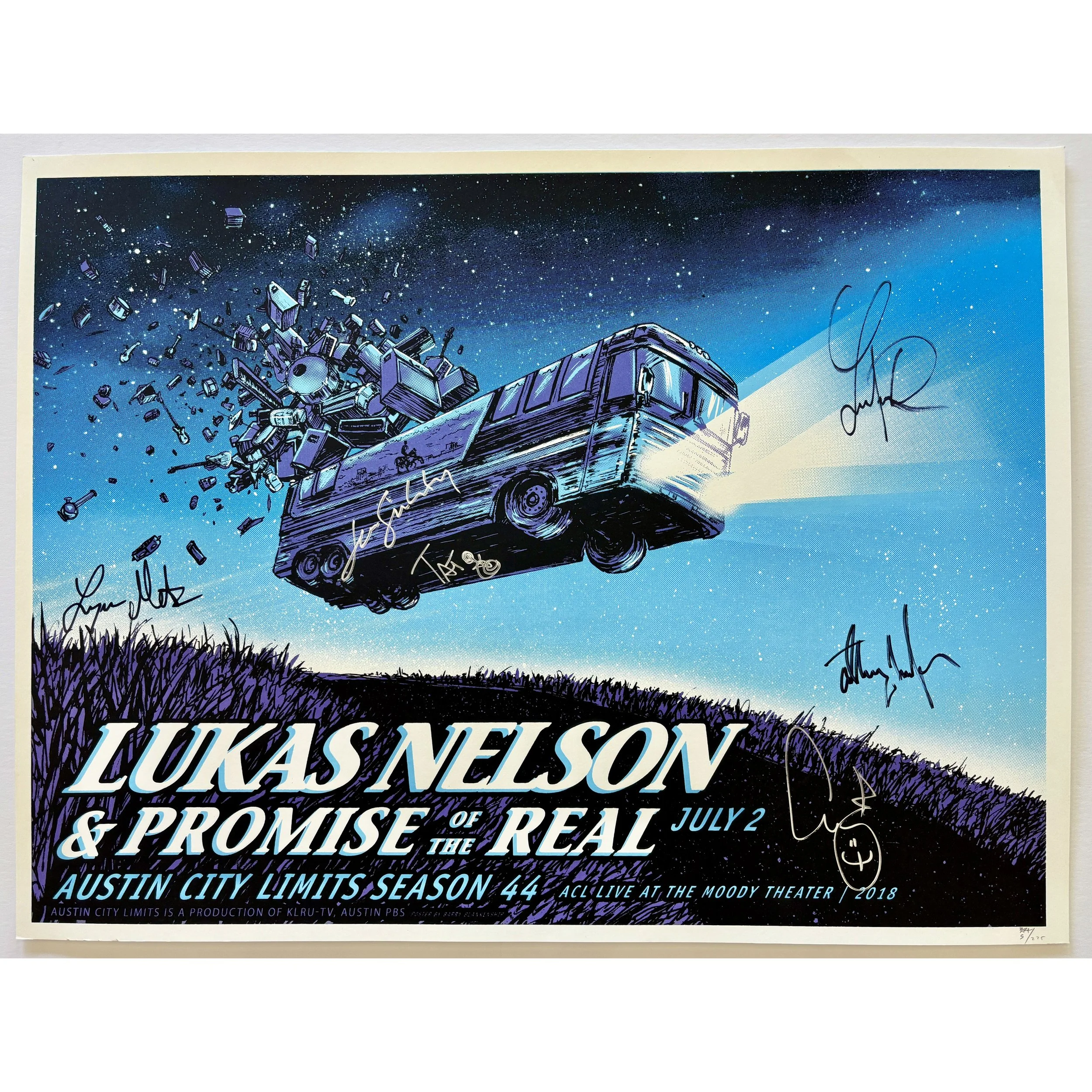 Spoon - Austin City Limits original poster - Season 48 - Signed by Spoon - Austin City Limits original poster - Season 48 - Signed by